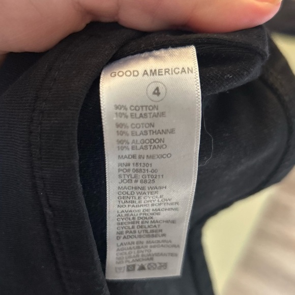 Good American Black Long Sleeve Top Women’s size 4 - Picture 7 of 7